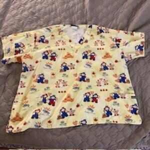 Scrub top plus size harvest-thanksgiving themed